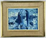 FIAL (1917-1989) oil on board, 'The Dog, Rain, Wigan', signed, by James Lawrence Isherwood, 1970, oil on board, sold Mar 2022