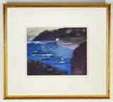 watercolour - Rhossili Bay, signed in pencil and dated 05, label verso, by Patricia Aithie, watercolour, sold Mar 2022