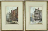 watercolours - The Olde Bear Market, Chester; and a companion, signed, Gallery by Robert Lightfoot, watercolor, offered Mar 2022