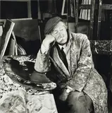 Print by Nicholas Sinclair limited edition, Photograph of Sir Kyffin Williams RA in his studio, signed by both Sinclair and the artist, sold Mar 2022
