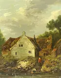 Untitled by Jacques Philipe Loutherbourg, oil on canvas, sold Feb 2022