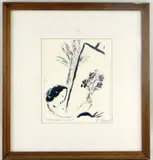 Bouquet With Hand by Marc Chagall, lithograph, sold Dec 2021