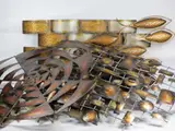 a parcel of 5, 90cms the largest L by Metal Wall Art Sculptures, sculpture, sold Nov 2021