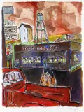 Drawn Blank' series by Bob Dylan, giclee on paper, sold Nov 2021