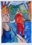 Drawn Blank' series by Bob Dylan, giclee on paper, sold Nov 2021