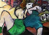 Drawn Blank' series by Bob Dylan, giclee on paper, sold Nov 2021
