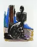 Untitled by Josef Herman Obe Ra limited edition, lithograph, sold Nov 2021