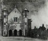 View of Uppingham School by George Chapman rare etching, etching, offered Nov 2021