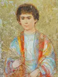Joseph by Edna Hibel limited edition lithograph, lithograph, sold Aug 2021