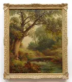 oil on canvas - A Hot Summer's Day in in Surrey, a by Eduard Hildebrandt, oil on canvas, sold Aug 2021