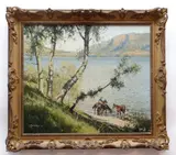 Untitled by Walter Robin Jennings, oil on canvas, sold Aug 2021