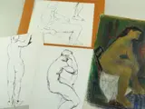 Untitled by August Mosca, ink on paper, offered Aug 2021