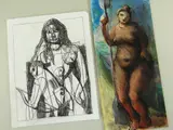 Untitled by Mikhail Gubin, gouache, offered Aug 2021