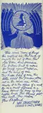Monoprint in blue - the famous passage spoken by John of by Paul Peter Piech limited edition, 1971, print (other), sold Jul 2021