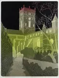 St. David by Bernard Green limited edition, 1988, linocut, sold Jul 2021