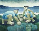 The Prawn Catcher by Muriel Delahaye limited edition, print, sold Jul 2021