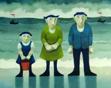 The Visitors by Muriel Delahaye limited edition, print, sold Jul 2021