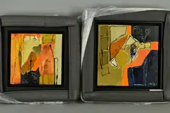 Contours 4 and 5 by Suzanne Metz, mixed media, sold Apr 2019