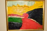 untitled abstract landscape, signed bottom right, impasto oil on by Bengt Åberg, oil on canvas, sold Apr 2019