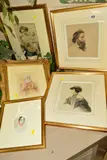 a bearded gentleman and companion female study, by Five Victorian Watercolour Portrait Studies, WATERCOLOUR, sold Apr 2019