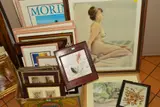 to include two signed Edith Le Breton framed prints, size approximately 60cm x 50cm, a study of a female nude by Margaret L Lee by Pictures And Prints Etc, 1966, watercolor, sold Apr 2019