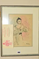 a female figure wearing an evening dress, initialled E.B.S. by Elinor Bellingham-Smith, watercolour on paper, sold Apr 2019