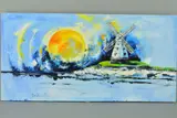 A Sunny Day by Delphine Pope, acrylic on canvas, sold Mar 2019