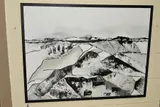 an abstract monochrome landscape signed and dated 2012 bottom left by Helen Wellington, 2012, oil on canvas, sold Mar 2019