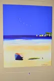 'Boat on the Sandbanks - Poole, Dorset', signed bottom by Paul McIntyre, acrylic on canvas, sold Mar 2019