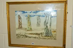 Antique ruins by Robert van Eyck, oil, sold Mar 2019
