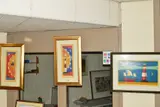 'Lovers Return', a stylised ship, lighthouse and birds, a limited by Adam Barsby, print, sold Mar 2019