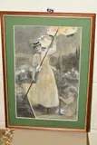 a study of a woman and child on a punt in the evening, illuminated by Chinese lanterns by W.st.clair Simmons, watercolour and pastel, sold Mar 2019