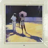 AFTERNOON SHADOWS' figures sheltering under a parasol, a limited edition print 69/250 by David Farrant, print, sold Mar 2019