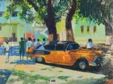 STREETS OF HAVANA' a hand embellished print 124/195, unmounted, unframed, approximate size 46cm x 60cm (A) by Jeremy Sanders, print, sold Mar 2019