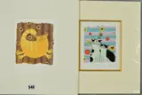 Praline' 110/350 and 'Feeling Frisky' 362/500, both mounted, unframed by Helen Rhodes, pencil, sold Mar 2019