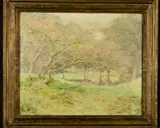 No.399, A Rain-drenched Orchard', oil on canvas, bears by Edward Steel Harper, 1926, oil on canvas, sold Mar 2019
