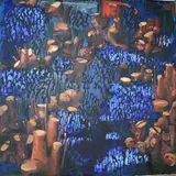 'Coppice', an abstract study of a coppiced wood, acrylic on canvas, by Stephen Farthing, acrylic on canvas, sold Mar 2019