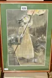 a study of a woman and child on a punt in the evening, illuminated by Chinese lanterns by W.st.clair Simmons, watercolour and pastel, sold Mar 2019
