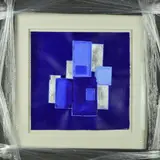 an abstract composition, signed bottom right, mixed media on by L. Smyth 'contemporary Blue Vi', mixed media on paper, sold Feb 2019