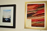 a mixed media artwork with valuation certificate from Waterhouse Gallery, framed, approximate size 61cm x 45cm, together with James Buttifant 'New Day by Jenny Matthews 'deep Emotion', mixed media, sold Feb 2019