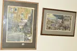 Boucherie, boulogne by Alston Emery, watercolour on paper, sold Feb 2019