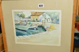 Fiscardo bay, cephalonia, greece by Ronald Rutherford, watercolour, sold Feb 2019
