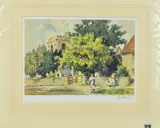 SOMERSET', a signed print, mounted, unframed, approximate size 27cm x by Eric Sturgeon 'drayton, print, sold Feb 2019