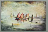Sailing boats by John Anderson, oil on canvas, sold Jan 2019