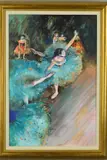 Swaying dancer (dancer in green) by John Anderson, oil on canvas, sold Jan 2019