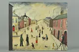 Street scene 2 by John Anderson, oil on canvas, sold Jan 2019