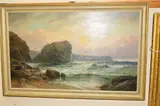Lions Head, The Lizard, Cornwall by George Henry Jenkins, oil on canvas, sold Jan 2019