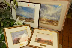 HARVEST' signed bottom left by John Keeley, watercolour on paper, sold Jan 2019