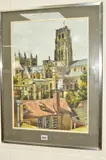 'DURHAM CATHEDRAL', a watercolour, pen and ink painting, signed and by Richard Hobson, watercolour, sold Jan 2019