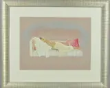 Sleeping Beauty, pastel study of a scantily clad female on a by Kay Boyce, pastel, sold Jan 2019